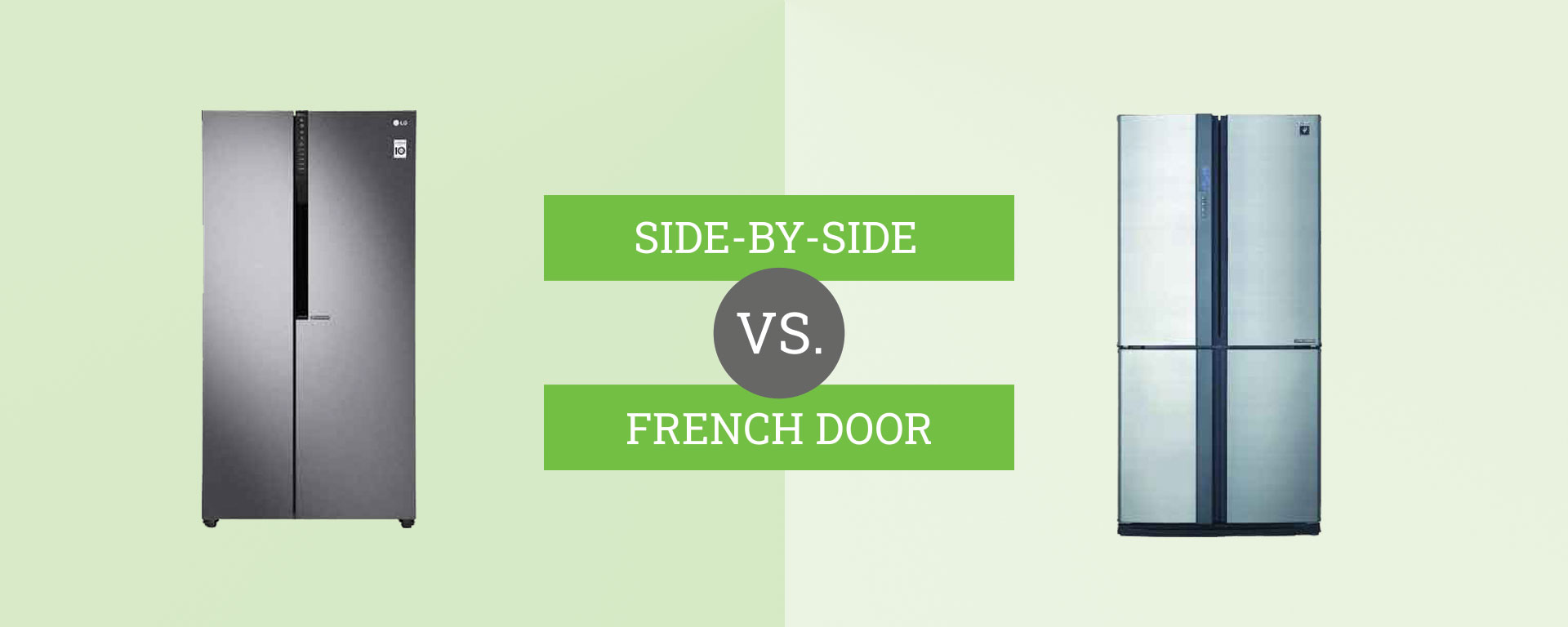 side by side vs. french door refrigerator
